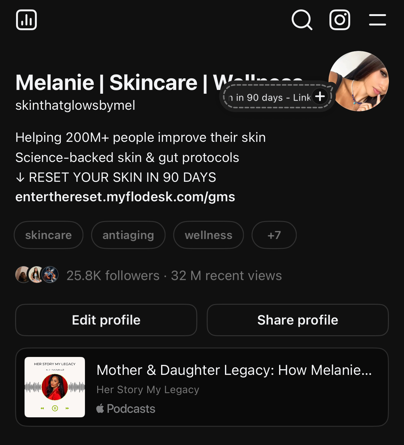 @skinthatglowsbymel Threads profile, 27K followers, 272M total views